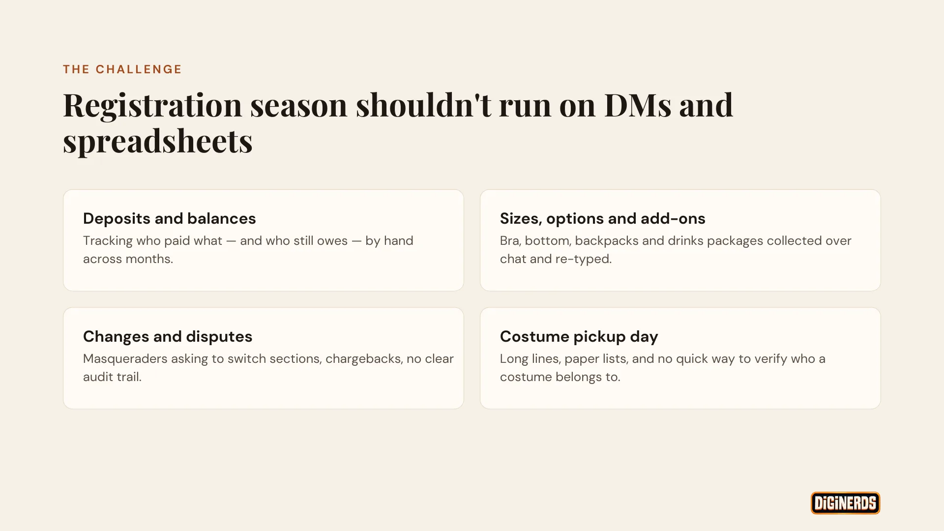 Registration season shouldn't run on DMs and spreadsheets