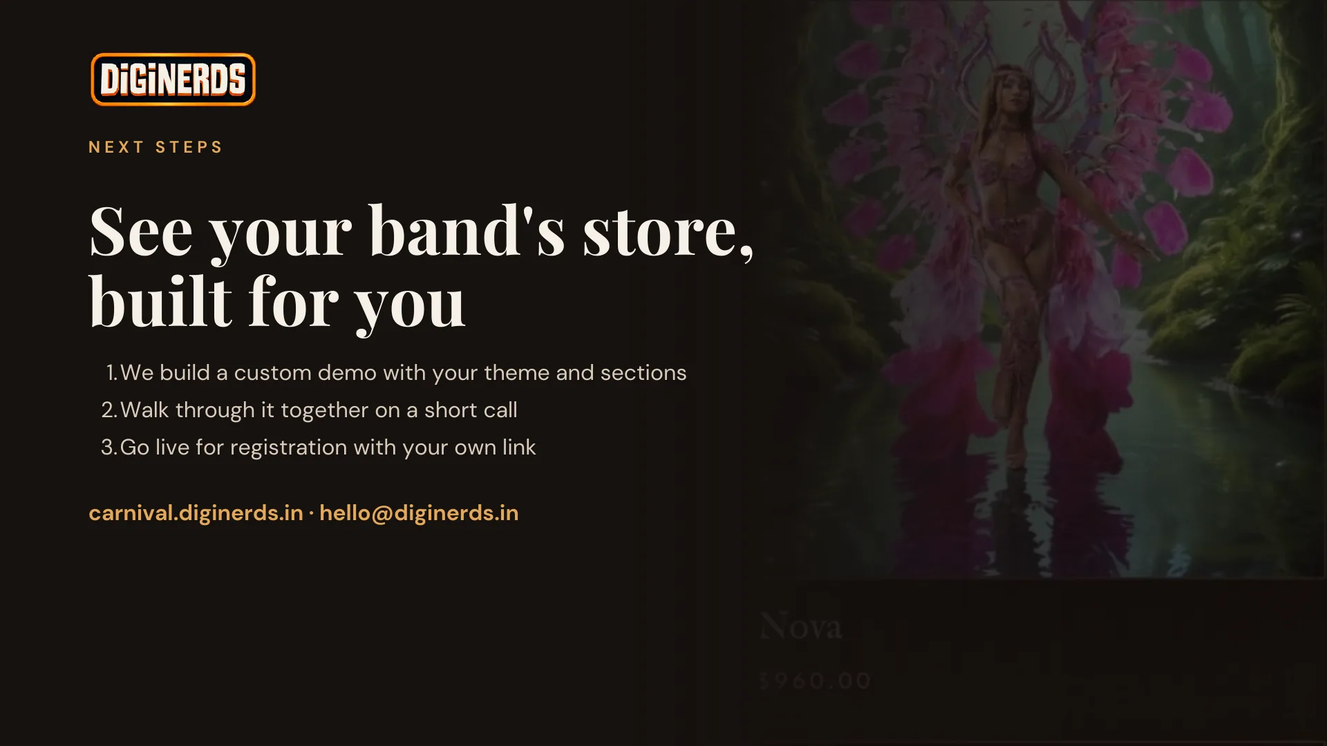 See your band's store, built for you